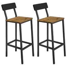 OEM Erlenholzhocker 30 x 40 x 90 cm Schwarz