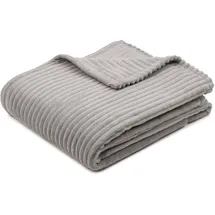 Gözze Feine Corddecke Kuscheldecke 150 x 200 cm Silber