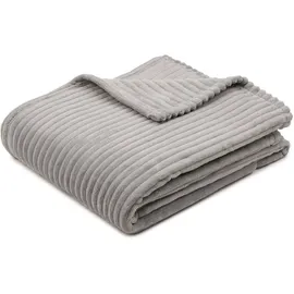 Gözze Feine Corddecke Kuscheldecke 150 x 200 cm Silber