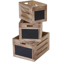 Mendler Holzkiste HWC-E11 3-tlg. naturbraun