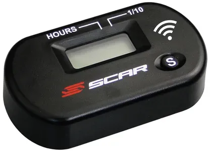 SCAR Funkstundenzähler mit schwarzem Velcro, schwarz