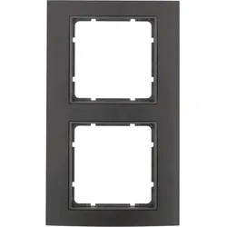 Berker 10123005 Rahmen 2fach B.3 Alu, schwarz/anthrazit
