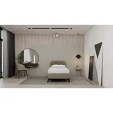 panda möbel Polsterbett, MAVILO - Komfortbett mit Stauraum, Einzelbett, 90x200cm, Braun, Taschenfederkernmatratze, H2/H3 - Braun