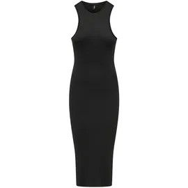 ONLY Damen Figurbetontes Bodycon-Kleid Geripptes Midi Dress JRS NOOS schwarz