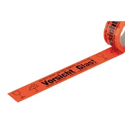 Warn-Klebeband -  Vorsicht Glas (mehrsprachig)