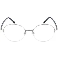 Rodenstock ROUNDED Metall Brillen in Silver, Dark Blue für Unisex, Brille mit Sehstärke, optional mit Sonnenbrillen tönung oder Blaulichtfilter (Modell R7145)
