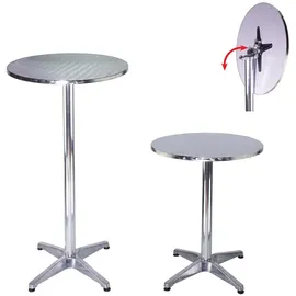 Baumarktplus 2x Stehtisch 2in1 Alu höhenverstellbar 70/115cm Ø60cm Bistrotisch Bartisch