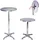 Baumarktplus 2x Stehtisch 2in1 Alu höhenverstellbar 70/115cm Ø60cm Bistrotisch Bartisch
