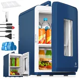 KESSER® 2in1 Mini Kühlschrank Kühlbox 15 Liter Kühl und Heizfunktion Tragbarer AC DC 220-240V/12V Steckdose und Zigarettenanzünder Warmhaltebox -Thermobox Auto Büros Zimmer Camping Garten Navy
