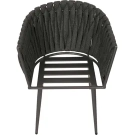 Mendler HWC-N38 Aluminium-Gartenstuhl 61 x 61 x 82 cm anthrazit 2 St.