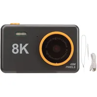 Kinderkamera, 6,1 cm IPS-Bildschirm, Dual-Kamera, Kinder-Selfie-Kamera, 48 MP, 6 Filter für Geburtstagsgeschenk (Schwarz)
