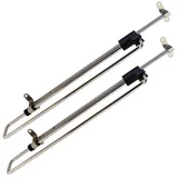 Gedotec ausziehbare Kleiderstange 400 mm I 2er Set Kleiderschrank Stange für die Montage unter den Fachboden I Kleiderstange Schrank ausziehbar I Kleiderstange Teleskop vernickelt zum Schrauben