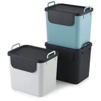 Rotho Jive Mülltrennsystem Set 3er-Set Mülltrennsystem 30l für die