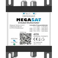 Megasat 0600211 SAT Multischalter Eingänge 3 (2 SAT/1 terrestrisch) Teilnehmer-Anz