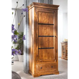 Massivmoebel24 Schrank Akazie 80x40x193 honig lackiert Oxford 0900