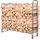 northix Kaminholzregal Außen Metall 153 x 35,5 x 122,5 cm mit wasserdichter Abdeckung