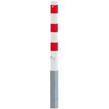 Schake Absperrpfosten Typ 470FB 70 x 70 mm Rot/Weiß