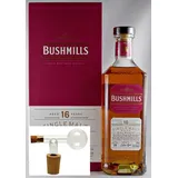 Bushmills 16 Jahre irischer Single Malt Whiskey + 1 Glaskugelportionierer