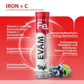 eväm Eisen + Vitamin C Brausetabletten 20 St.