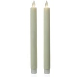 MARELIDA LED Stabkerzen Tafelkerzen bewegliche Flamme H: 24cm 2er Set creme