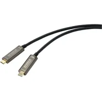 SpeaKa Professional USB-C® Anschlusskabel USB-C® Stecker, USB-C® Stecker 15.00 m Schwarz SP-9505616 TPE-Mantel USB-C®-Displaykabel