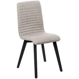 Home Affaire »Arosa Esszimmerstuhl, Polsterstuhl, Küchenstuhl, Speisestuhl, Essstuhl« (Set) 2 Stk.2er-Set, Beine aus Massivholz Eiche oder Buche, mit gestepptem Stoff