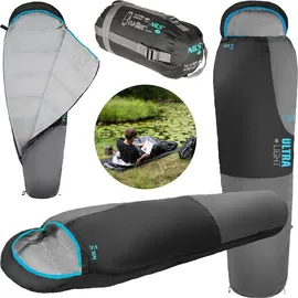 NILS CAMP Schlafsack Ultraleichter Nils Camp NC1705 Ultra Light schwarz-graubraun