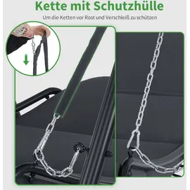 MCombo Hollywoodschaukel Grau 3-Sitzer
