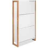 Denver Schuhkipper 70 x 125 x 25 cm weiß / Eiche Artisan