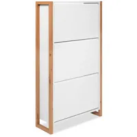 Denver Schuhkipper 70 x 125 x 25 cm weiß / Eiche Artisan