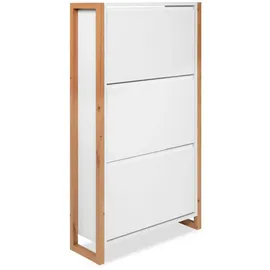 Denver Schuhkipper 70 x 125 x 25 cm weiß / Eiche Artisan