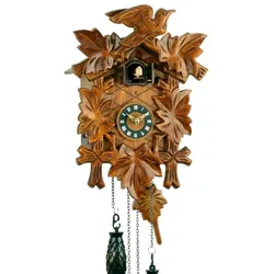 Eble -Kuckucksuhr Quarz Uhrwerk Musik Fünflaub 30cm- 55400000