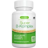 Igennus Healthcare Nutrition Igennus Super B Komplex – methylierter B-Vitamin Komplex, 60 Tabletten, Clean Label mit Methylcobalamin, Methylfolat plus Vitamin C, hochdosiert, vegan