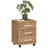 CARO-Möbel VANCOUVER Rollcontainer 44 x 58 x 45 cm braun