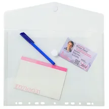 Exacompta Packung mit 5 verschließbaren Prospekthüllen aus PP mit Klettverschluss - A4 Transparent 200 Mikron (Polypropylen) Seite Klappenöffnung Stück