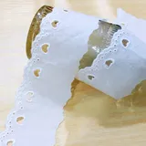 Wambere 5 Yards 5cm Baumwolle Spitzenband Vintage Spitze Borte Band Spitzenborte Spitzenbordüre Spitzenbänder Zierband für Nähen DIY Handwerk Kleidung Hochzeit Scrapbooking Geschenkbox,Weiß
