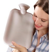 Halatua Wärmflasche | Multifunktionale Wärmflasche - Klassische Wärmflasche aus PVC mit Doppelhand-Design, Warmwasserbeutel mit weichem Plüsch-Handwärmer für die Hand