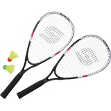 Sunflex SONIC SPEED SET II Badminton Set, schwarz, Einheitsgröße