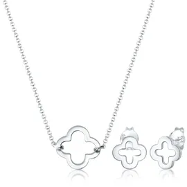 Elli Schmuckset Kleeblatt 925 Sterling Silber