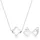 Elli Schmuckset Kleeblatt 925 Sterling Silber