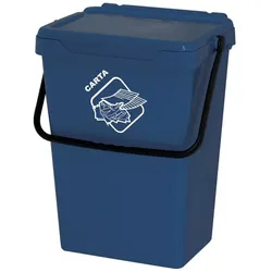 Plastik Mülleimer für mülltrennung, 35 l, blau