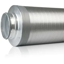 Wickelfalz Telefonie-Schalldämpfer mit Dichtung, 50mm Dämmung, DN160x1000mm