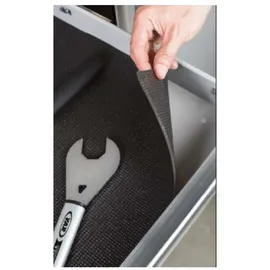 VAR Schrank Leder/Metall/PVC 533 x 404 x 3 mm schwarz