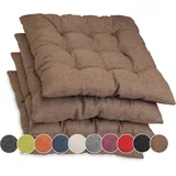 sunnypillow Stuhlkissen 45 x 45 cm Braun
