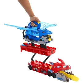 Hot Wheels JBM72 Hot Wheels City Ultimativer 2-in-1 Drachen Transporter Spielset