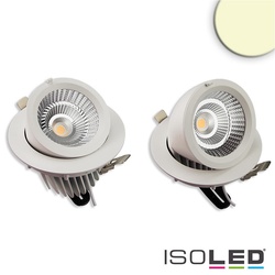 ISOLED LED Shop-Downlight SPHERE, IP42, Ø 16.4cm, ausschwenkbar + drehbar, nicht dimmbar, weiß, 35W 3000K 3100lm 38° ISO-113784