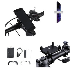 K-S-Trade für Oukitel C18 Pro Smartphone-Halterung, (Handyhalterung das Fahrrad Halter Lenkstange Fahrradhalterung) schwarz