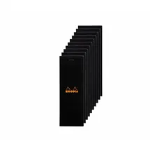 Rhodia Notizblock No.8 7,4x21cm 80 Blatt kariert Schwarz