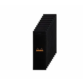 Rhodia Notizblock No.8 7,4x21cm 80 Blatt kariert Schwarz