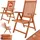 CASARIA Vanamo Gartenstuhl 55 x 70 x 106 cm Braun 2 St.